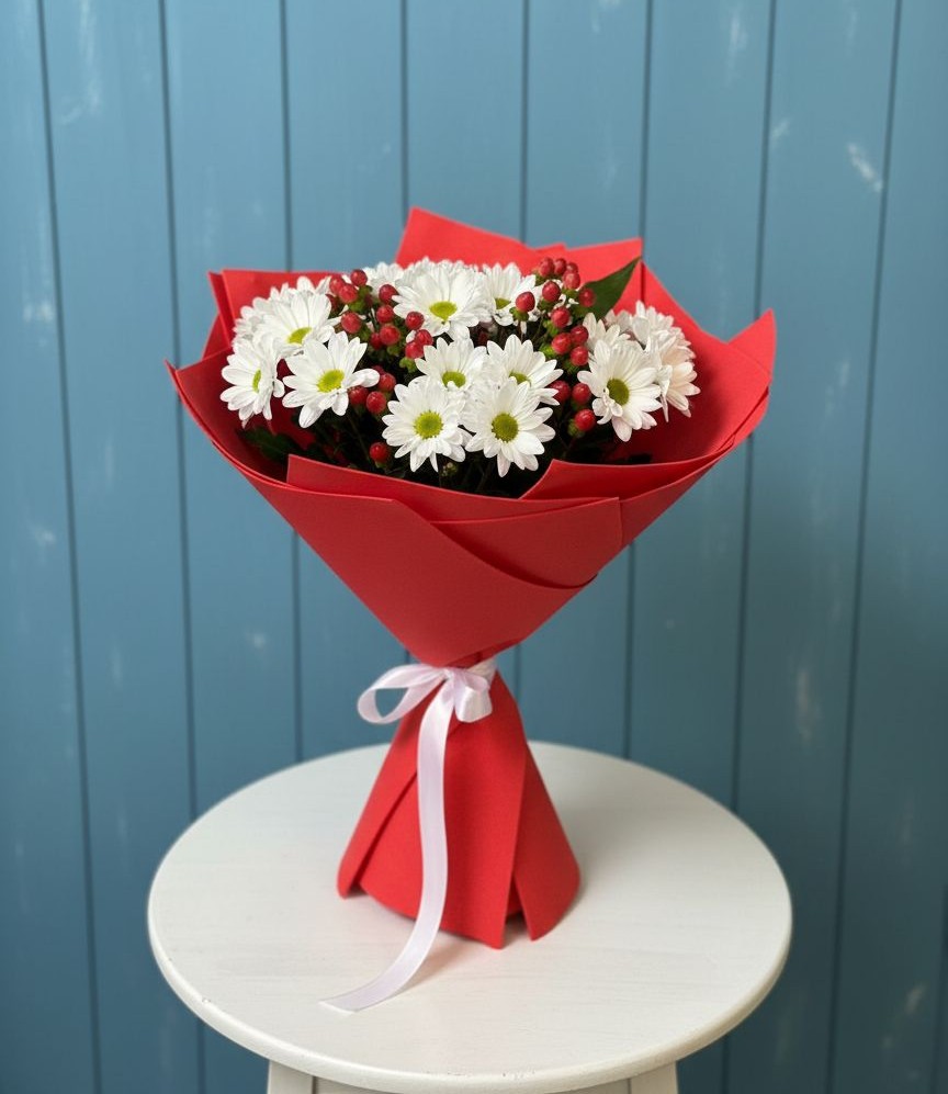 Букет цветов из: Хризантемы в Михайловке Приморский край