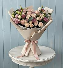 Букет цветов из:  Розы и Лизиантусы #REPLACE_PRED# Михайловке Приморский край