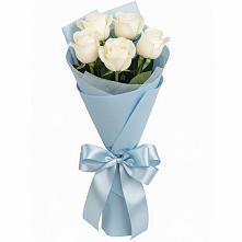 Букет 5 Белых роз Проуд #REPLACE_PRED# Михайловке Приморский край