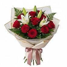 Букет цветов из:  Лилии и Розы #REPLACE_PRED# Михайловке Приморский край