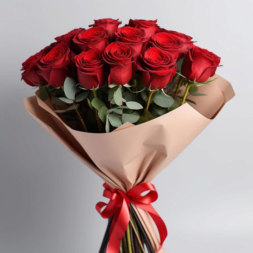 Букет 15 Красных роз Эдлесс Лав в Михайловке Приморский край