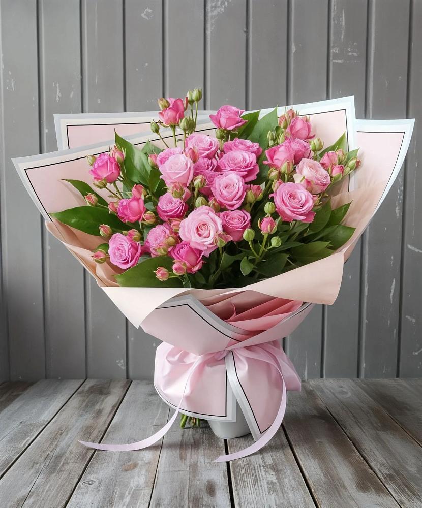 Букет Розовый кустик в Михайловке Приморский край