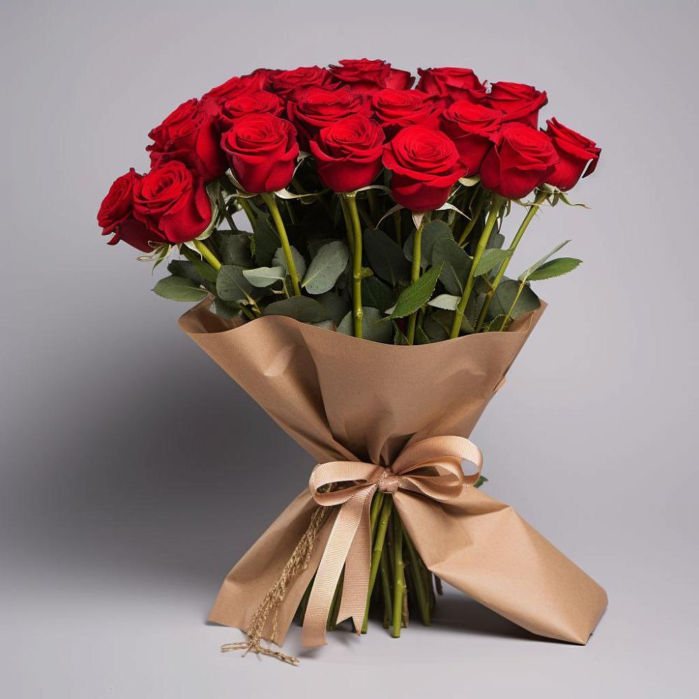 Букет 21 Красная роза Эдлесс Лав в Михайловке Приморский край