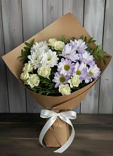 Букет цветов из:  Хризантемы и Розы в Михайловке Приморский край