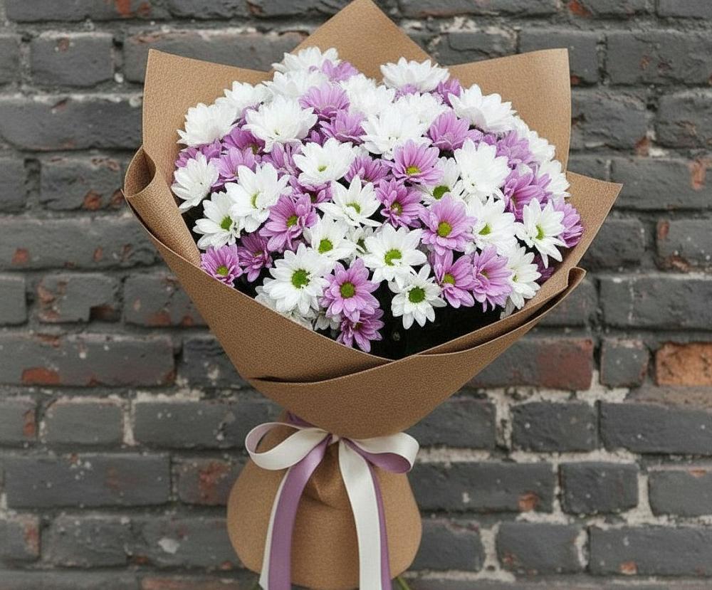 Букет цветов из: Хризантемы в Михайловке Приморский край