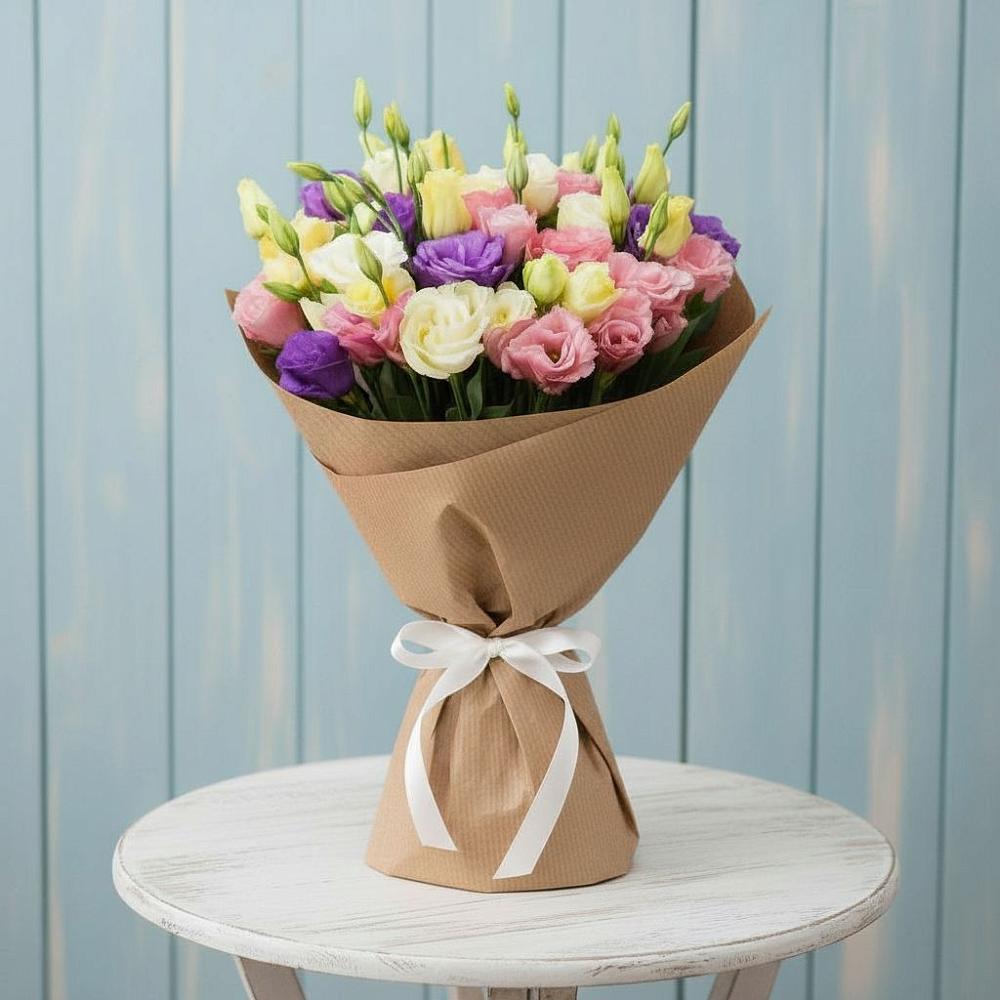 Букет цветов из: Лизиантусы в Михайловке Приморский край