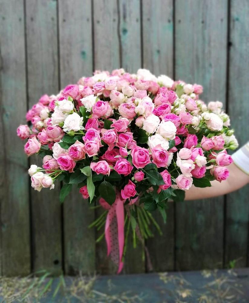 Букет Розовые кустовые розы Натали и Лав Лидия в Михайловке Приморский край