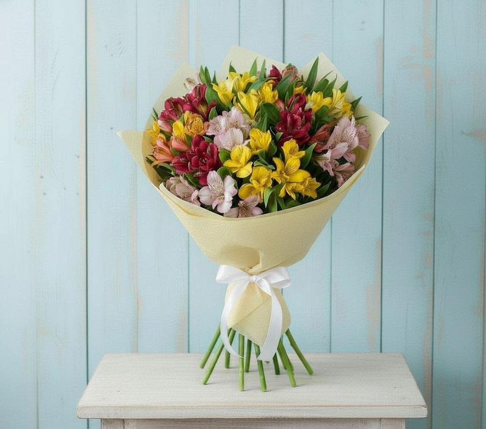 Букет цветов из: Альстромерии в Михайловке Приморский край