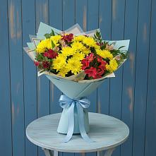 Букет цветов из:  Альстромерии и Хризантемы #REPLACE_PRED# Михайловке Приморский край