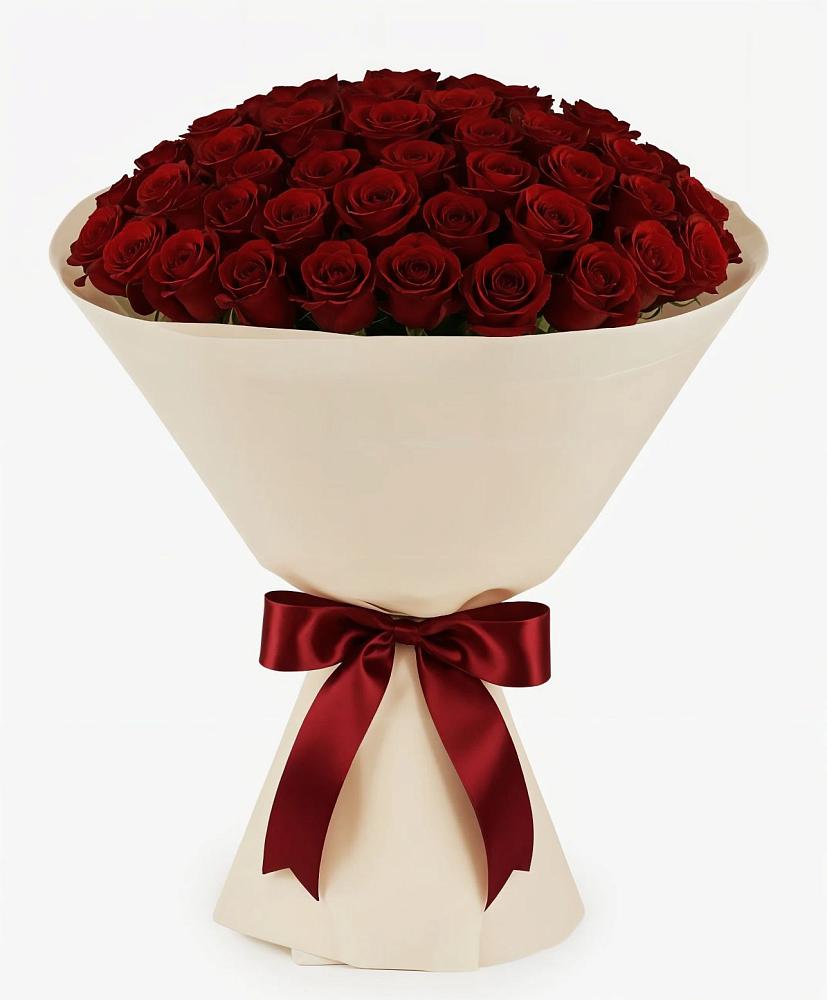 Букет 101 Бордовая роза Блэк Бакарра в Михайловке Приморский край