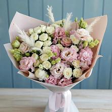 Букет цветов из:  Альстромерии и Розы в Михайловке Приморский край